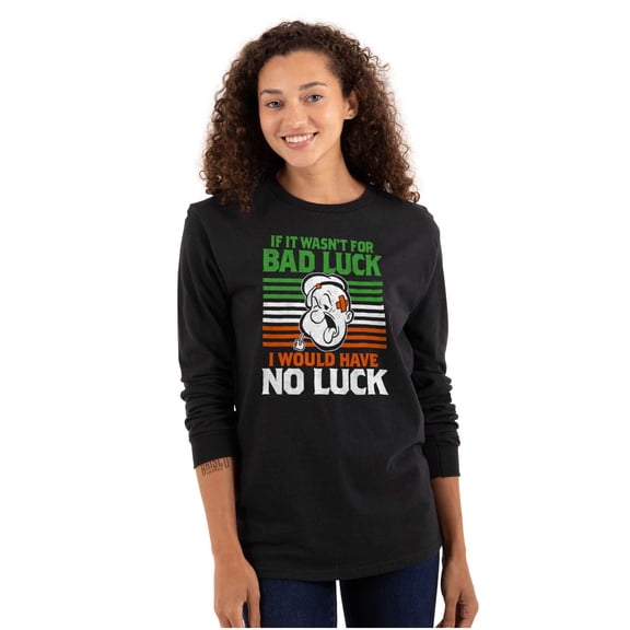 Popeye Bad Luck St Patricks Day Long Sleeve TShirt Men Women Brisco Brands X