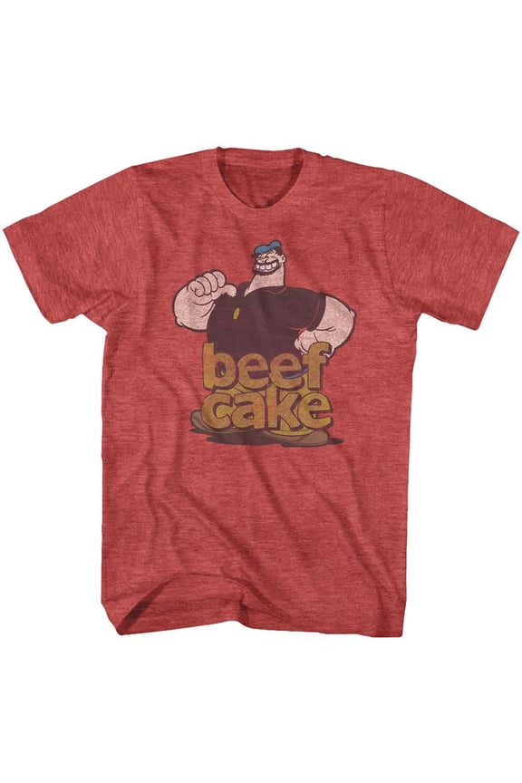 Popeye Beefcake Red Heather Adult T-Shirt 5Xl