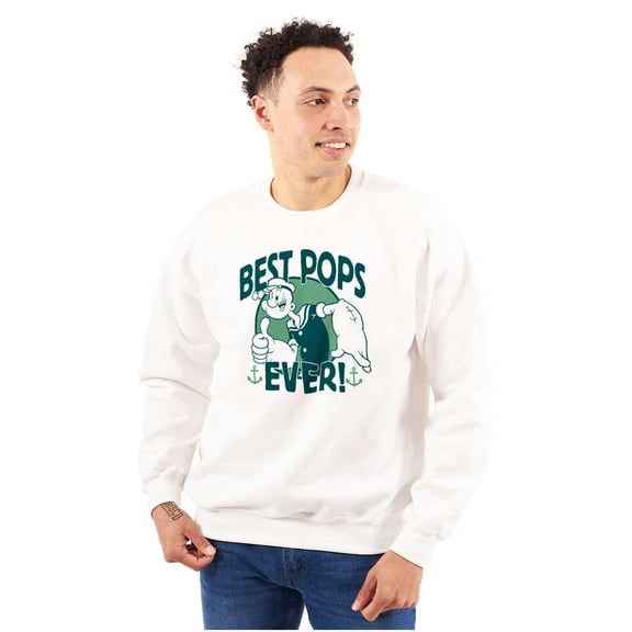Popeye Best Pops Ever Thumbs Up Men Big & Tall Sweatshirt Brisco Brands 3X