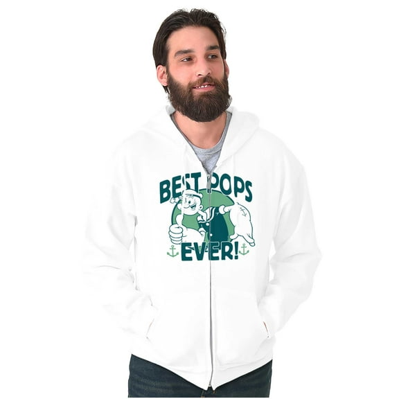 Popeye Best Pops Ever Thumbs Up Men Big & Tall Zip Hoodie Brisco Brands 5X