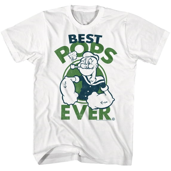 Popeye Best Pops White Adult T-Shirt