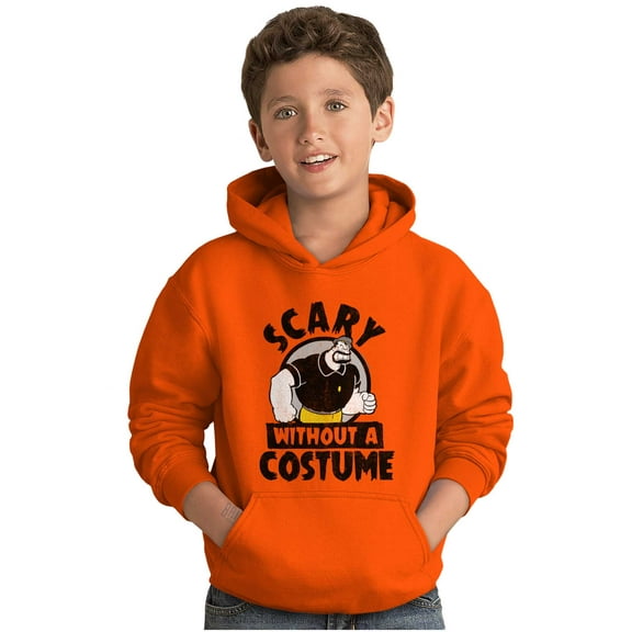 Popeye Bluto Cartoon Funny Halloween Youth Hoodie Boy Girl Teen Brisco Brands XS