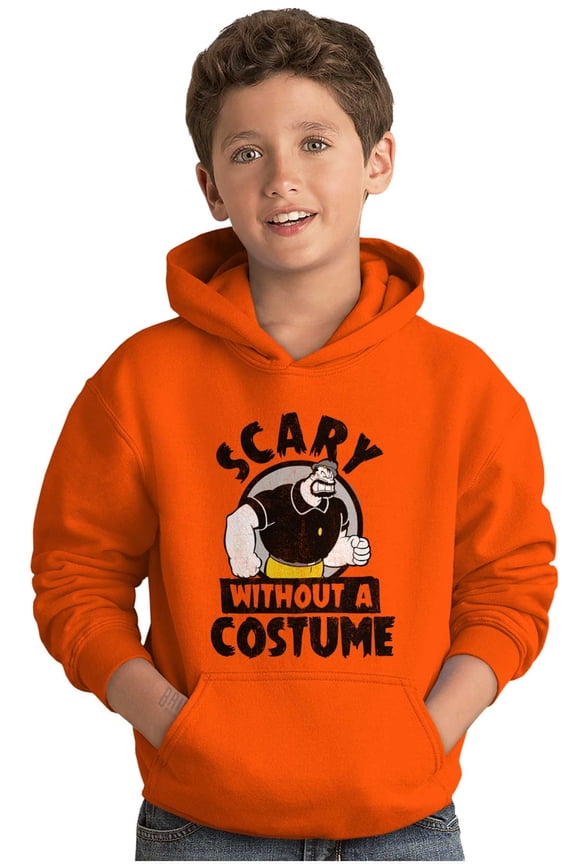 Popeye Bluto Cartoon Funny Halloween Youth Hoodie Boy Girl Teen Brisco Brands XS