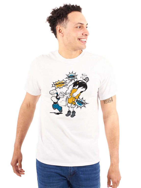 Bluto Fight Ka-Pow Punch Men's Graphic T Shirt Tees Brisco Brands L