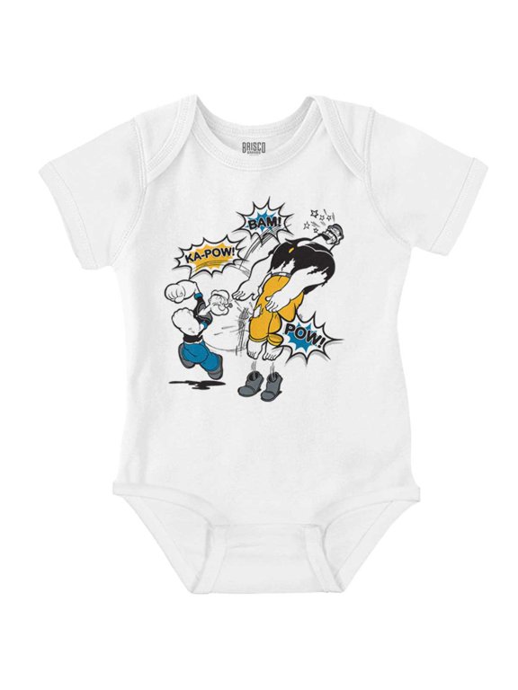 Bluto Fight Ka-Pow Punch Romper Boys or Girls Infant Baby Brisco Brands NB