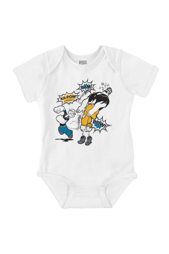 Bluto Fight Ka-Pow Punch Romper Boys or Girls Infant Baby Brisco Brands NB