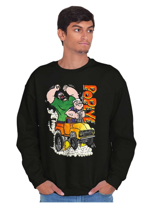 Bluto Monster Truck Chaos Sweatshirt for Men or Women Brisco Brands S