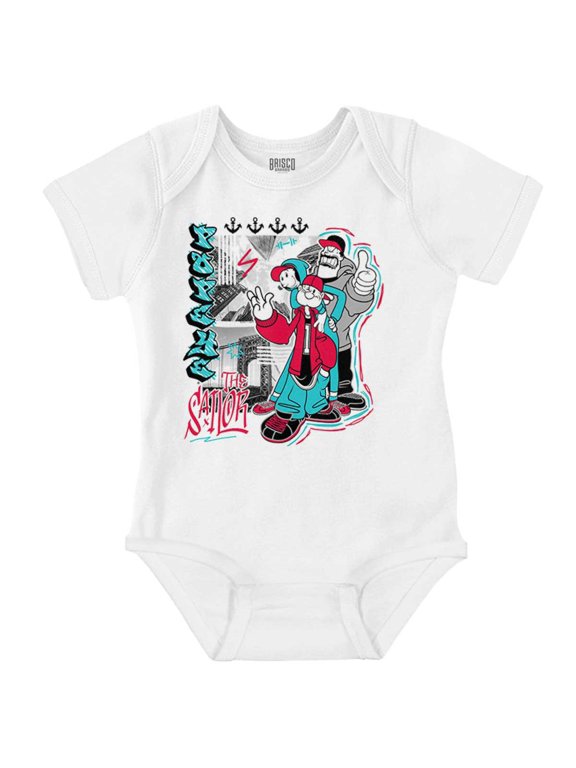 Bluto Olive Oyl Urban Graffiti Romper Boys or Girls Infant Baby Brisco Brands 18M
