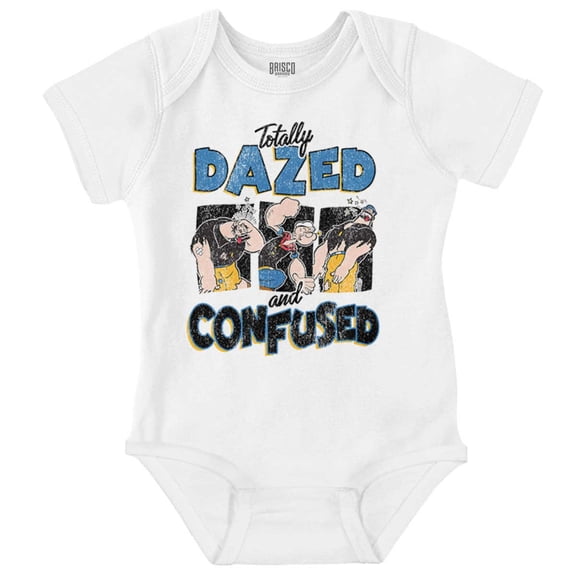 Popeye Bluto Punch Dazed and Confused Romper Boys or Girls Infant Baby Brisco Brands 12M