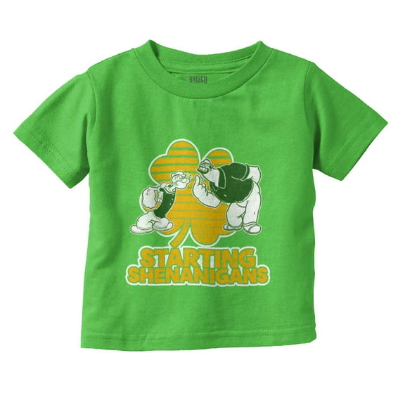 Popeye Bluto St Patricks Shenanigans Toddler Boy Girl T Shirt Infant Toddler Brisco Brands 3T