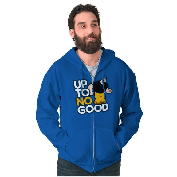 Popeye Bluto Up to No Good Funny Cool Unisex Plus Size Zip Hoodie Brisco Brands 5X