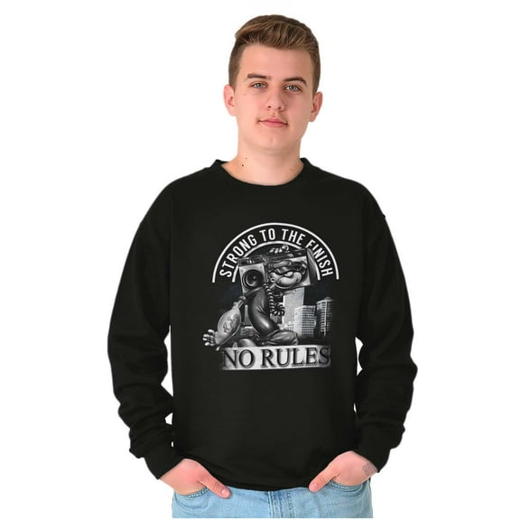 Popeye Boombox No Rules Music Cartoon Sweatshirt for Men or Women Brisco Brands L