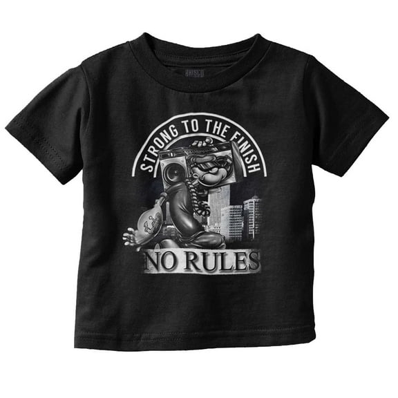 Popeye Boombox No Rules Music Cartoon Toddler Boy Girl T Shirt Infant Toddler Brisco Brands 6M