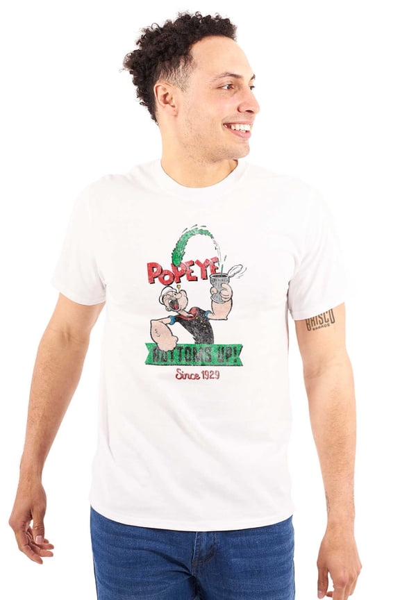 Popeye Bottoms Up Since 1929 Funny Men's Graphic T Shirt Tees Brisco Brands M