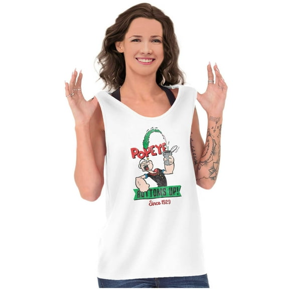 Popeye Bottoms Up Since 1929 Funny Tank Top T Shirts Men Women Brisco Brands S