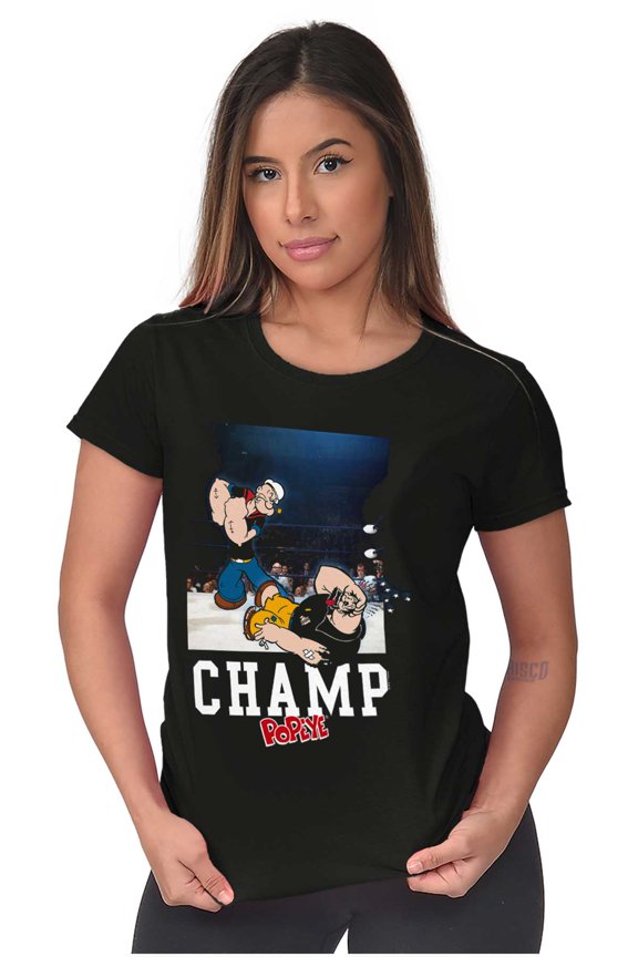 Boxing Championship Photo Womens Slim Fit Graphic Tee Brisco Brands S
