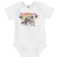 thumbnail image 1 of Popeye California Biker Cartoon Romper Boys or Girls Infant Baby Brisco Brands NB, 1 of 6