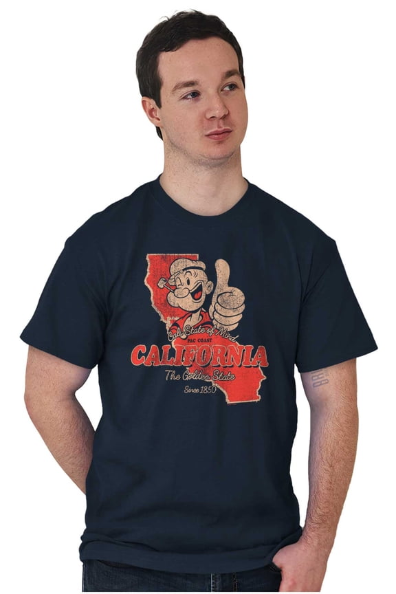 Popeye California Local State Pride Men's Graphic T Shirt Tees Brisco Brands S
