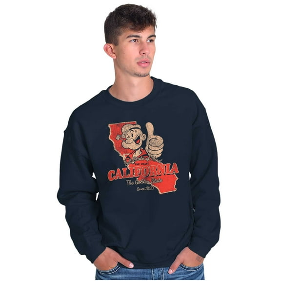 Popeye California Local State Pride Sweatshirt for Men or Women Brisco Brands S