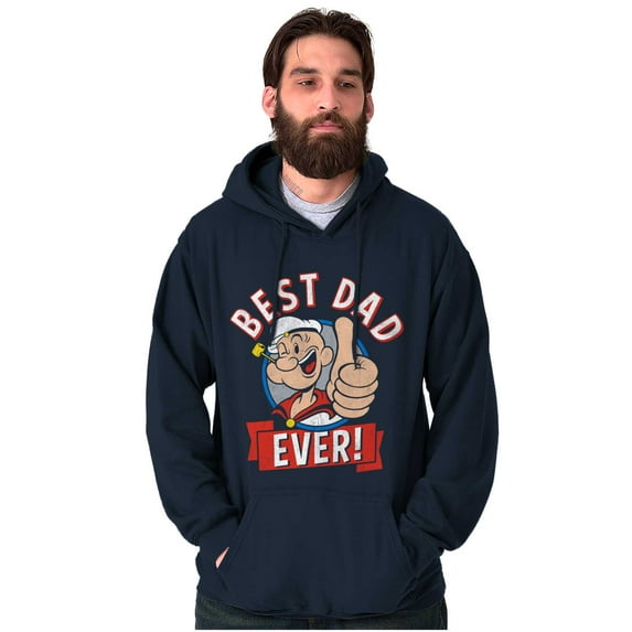 Popeye Cartoon Best Dad Ever Father Hoodie Hooded Sweatshirt Men Brisco Brands S