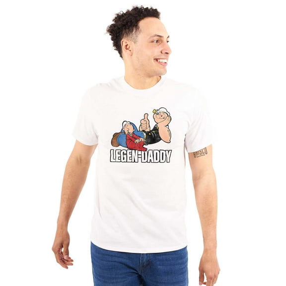Popeye Father Cartoon Legendary Daddy Men's Graphic Tee Shirt Brisco Brands X