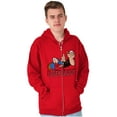 thumbnail image 1 of Popeye Cartoon Legendary Daddy Zip Hoodie Sweatshirt Men Brisco Brands M, 1 of 6