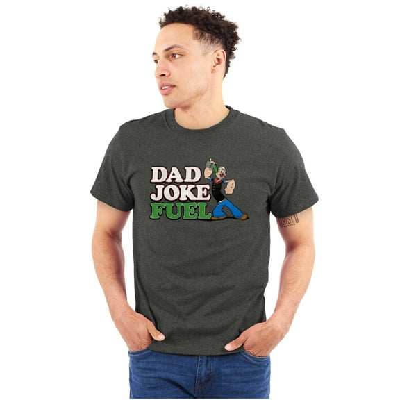 Popeye Cartoon Spinach Dad Joke Fuel Men's Graphic T Shirt Tees Brisco Brands L