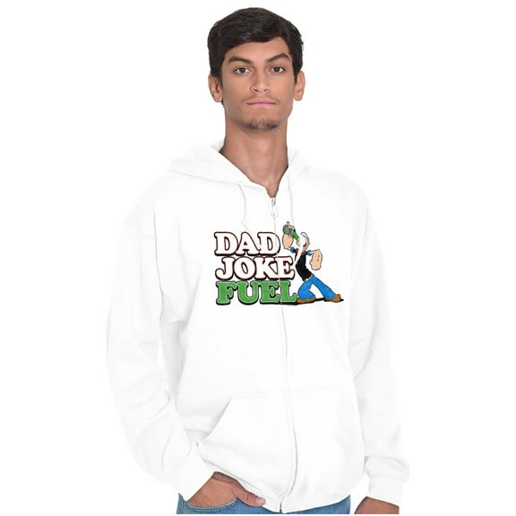 Popeye Cartoon Spinach Dad Joke Fuel Zip Hoodie Sweatshirt Men Brisco Brands M