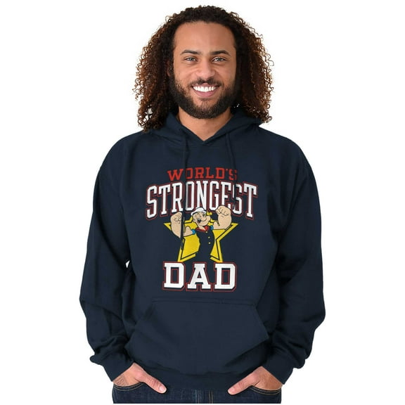 Popeye Cartoon Worlds Strongest Dad Hoodie Hooded Sweatshirt Men Brisco Brands S