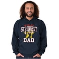 thumbnail image 1 of Popeye Cartoon Worlds Strongest Dad Men Big & Tall Graphic Hoodie Brisco Brands 4X, 1 of 2