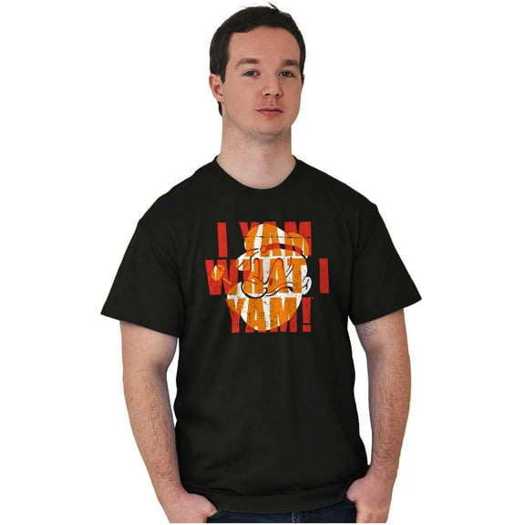 Popeye Catchphrase What I Yam Men's Graphic T Shirt Tees Brisco Brands S