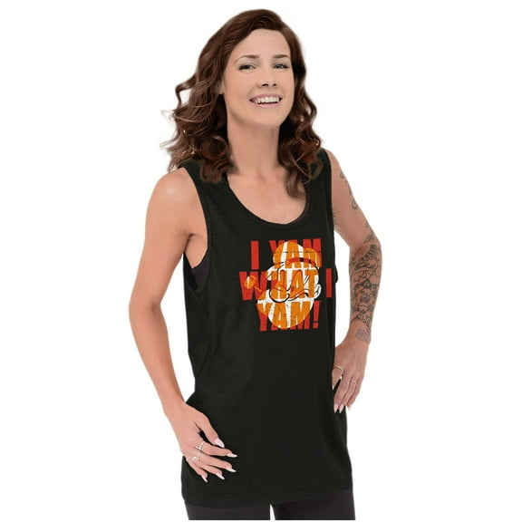 Popeye Catchphrase What I Yam Tank Top T Shirts Men Women Brisco Brands S