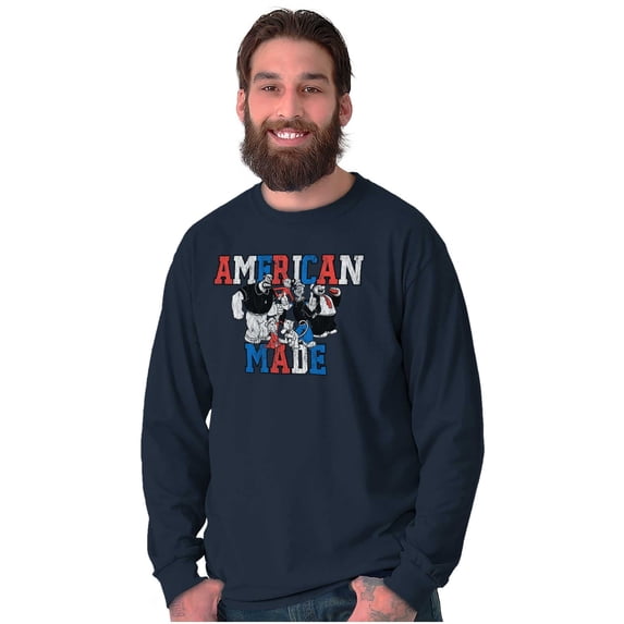 Popeye Characters American Made Long Sleeve TShirt Men Women Brisco Brands S
