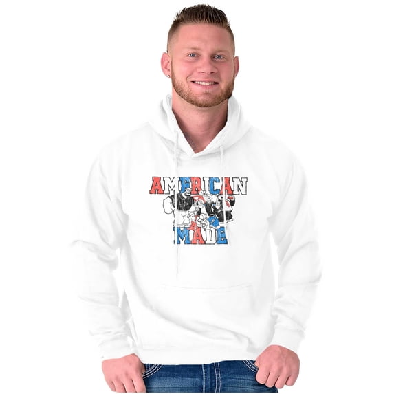Popeye Characters American Made Unisex Plus Fleece Graphic Hoodie Brisco Brands 5X