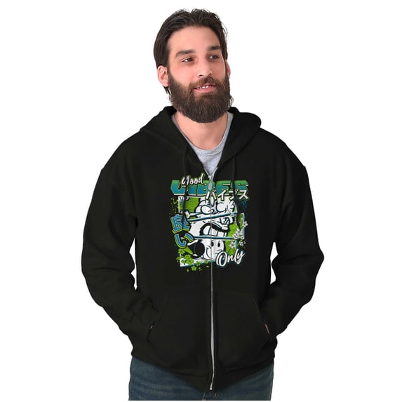 Popeye Characters Kanji Comic Panel Zip Hoodie Sweatshirt Men Brisco Brands X