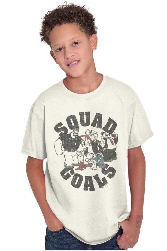 Popeye Characters Squad Goals Retro Crewneck T Shirts Boy Girl Teen Brisco Brands X