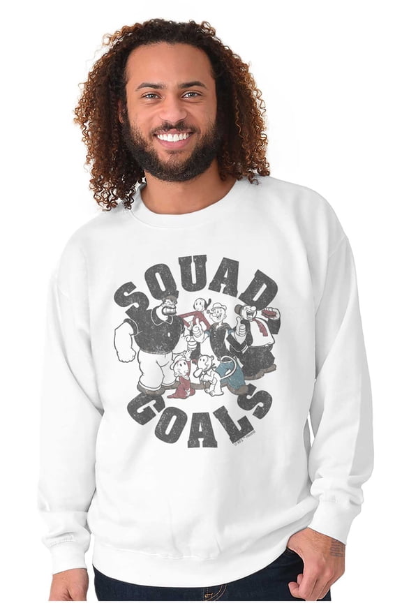 Characters Squad Goals Retro Unisex Plus Size Sweatshirt Brisco Brands 2X