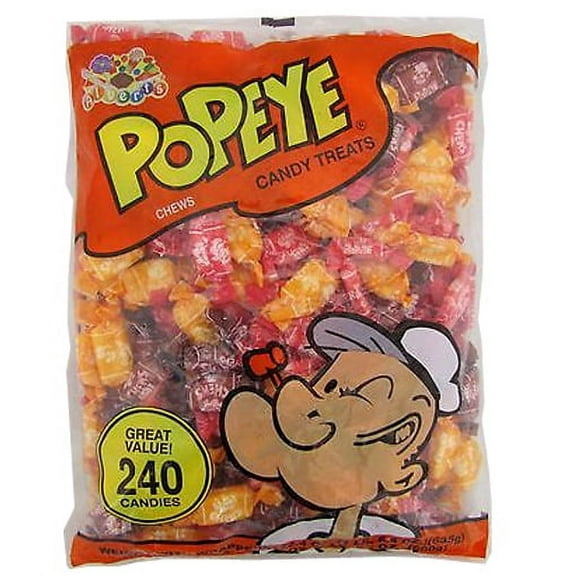 Popeye Chews Candy Treats - 240 Piece Bag