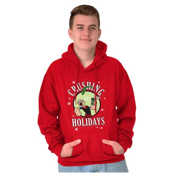 Popeye Christmas Crushing Holidays Hoodie Sweatshirt Women Men Brisco Brands M