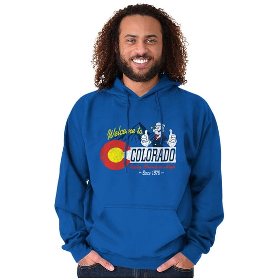 Popeye Colorado CO Local State Pride Hoodie Sweatshirt Women Men Brisco Brands M