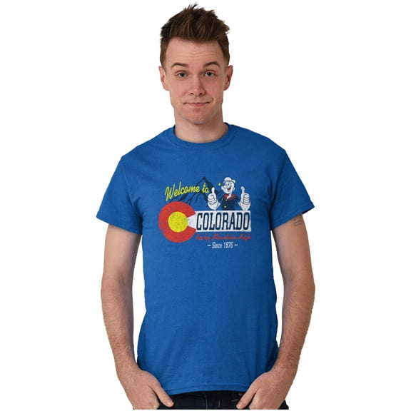 Popeye Colorado CO Local State Pride Men's Graphic T Shirt Tees Brisco Brands 2X