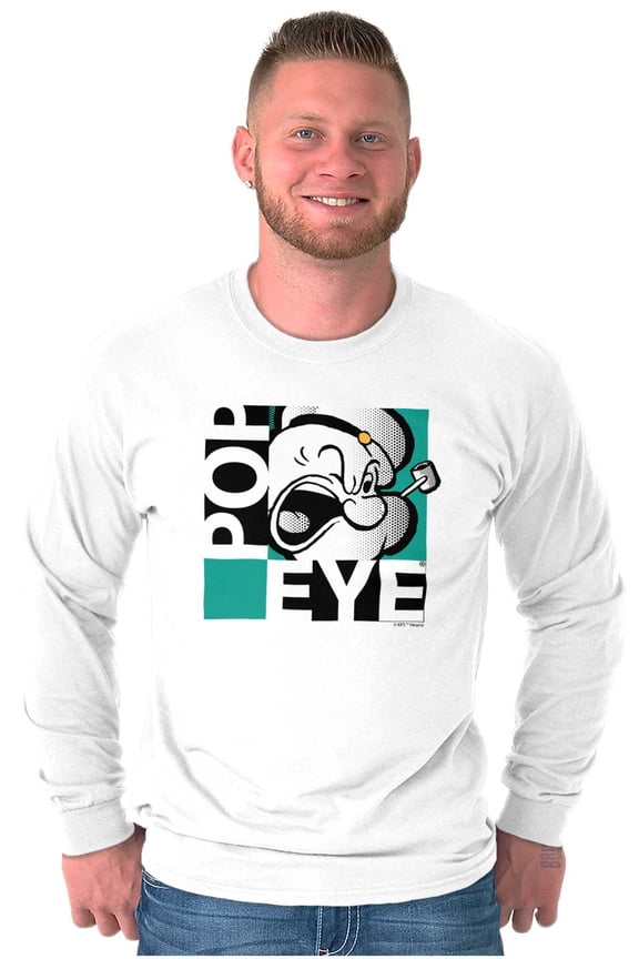 Popeye Comic Book Cartoon Pop Art Long Sleeve TShirt Men Women Brisco Brands S