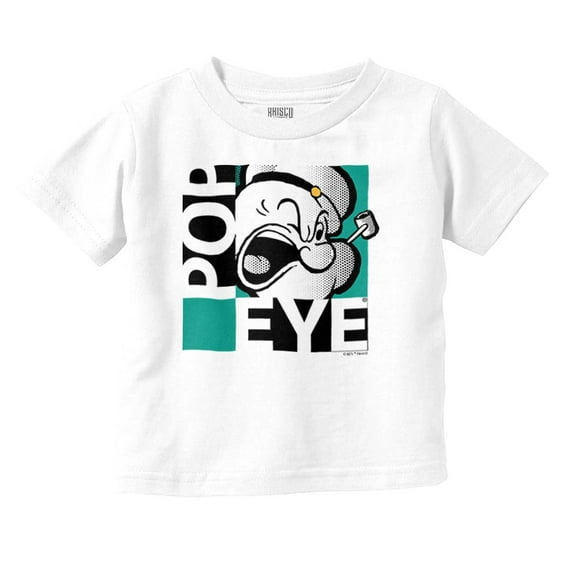 Popeye Comic Book Cartoon Pop Art Toddler Boy Girl T Shirt Infant Toddler Brisco Brands 18M