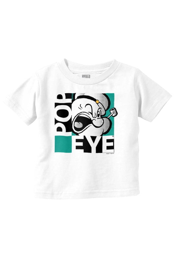 Popeye Comic Book Cartoon Pop Art Toddler Boy Girl T Shirt Infant Toddler Brisco Brands 18M