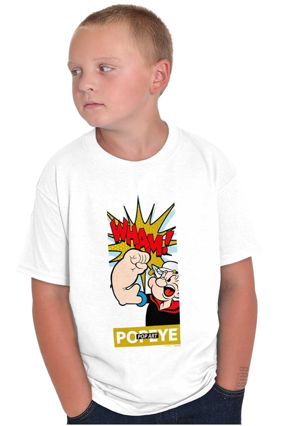 Comic Book Punch Wham Cartoon Crewneck T Shirts Boy Girl Teen Brisco Brands S