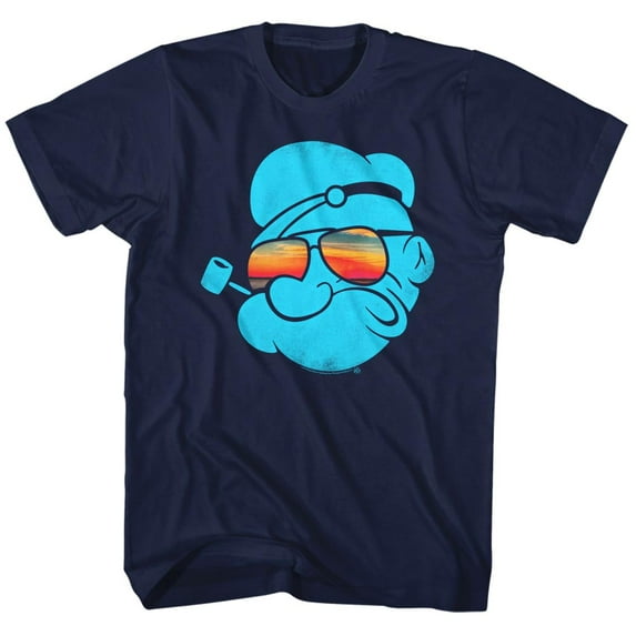 Popeye Comics Aviators Adult Short Sleeve T Shirt