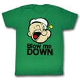 thumbnail image 1 of Popeye Comics Blow Me Down Adult Short Sleeve T Shirt, 1 of 2