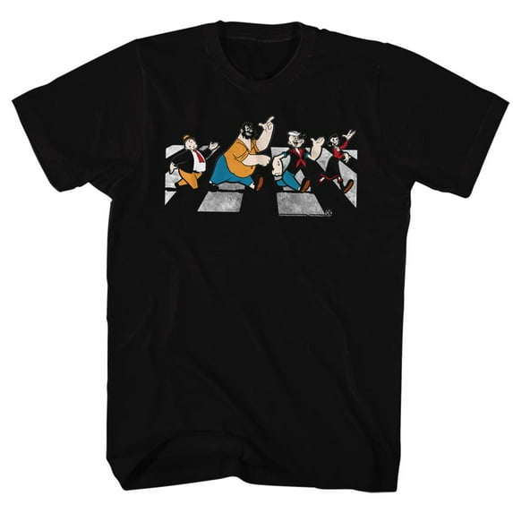 Popeye Comics Crosswalk Adult Short Sleeve T Shirt