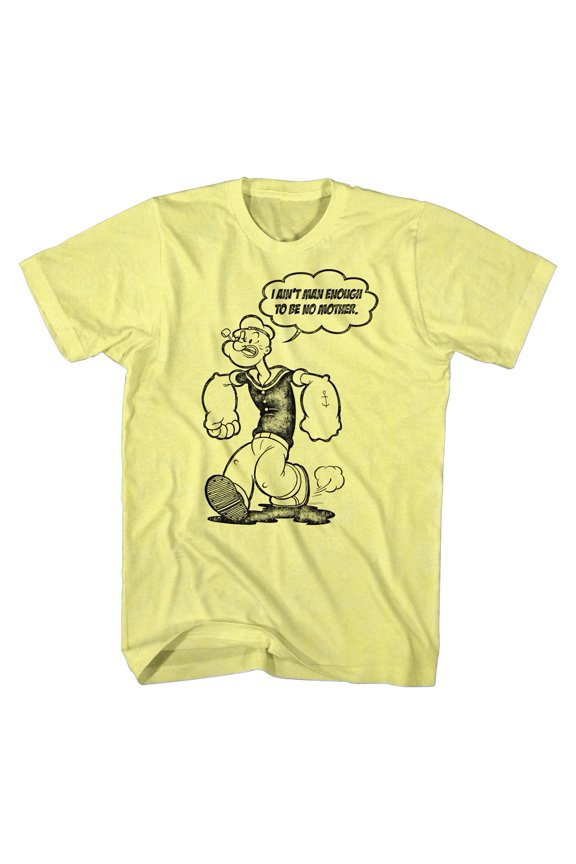 Popeye Comics Man Enough Adult Short Sleeve T Shirt