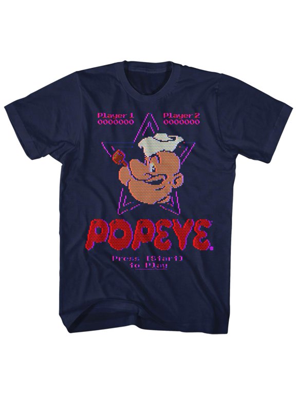 Popeye Comics Old Game Adult Short Sleeve T Shirt
